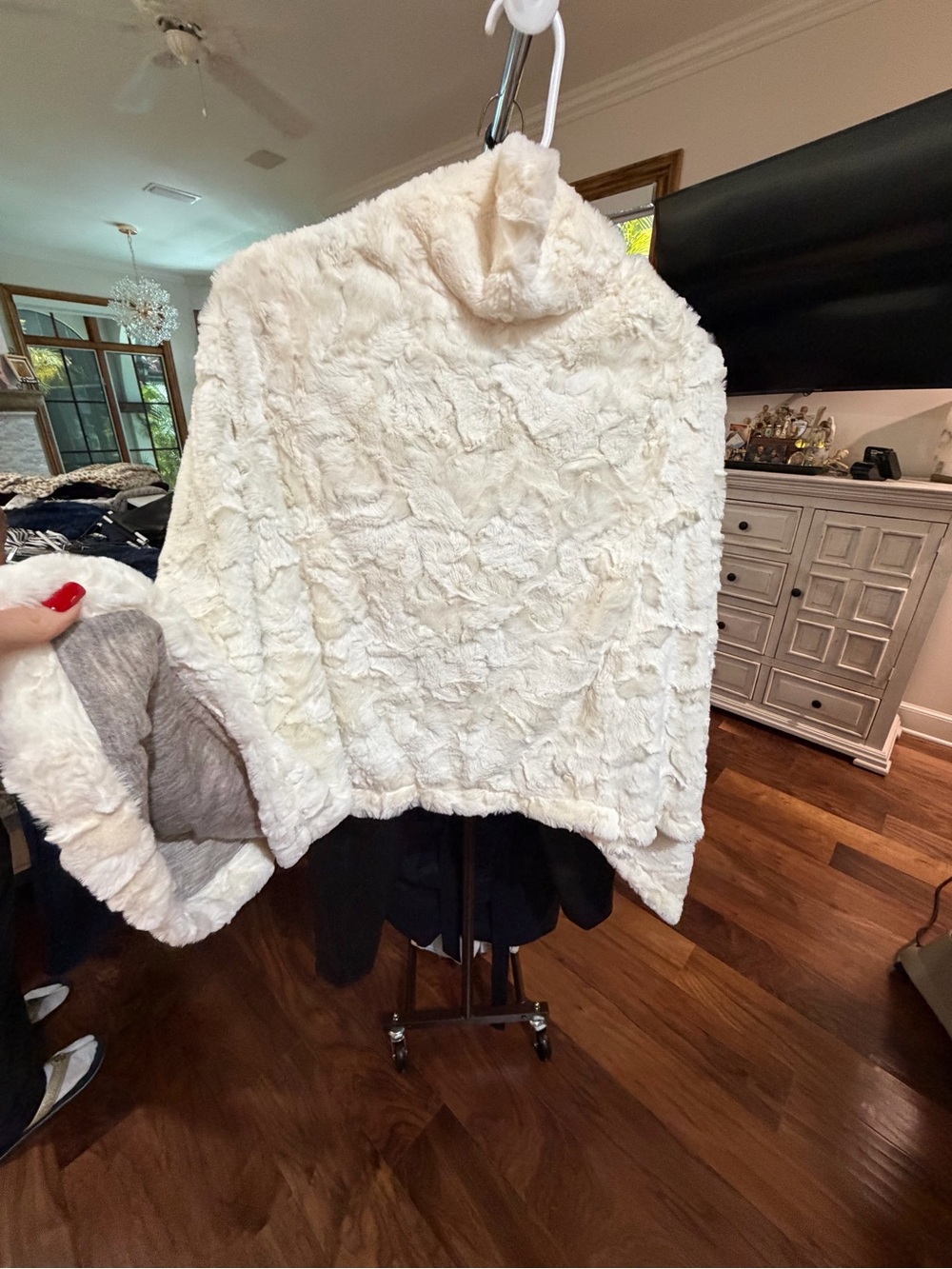 Cozy Cream Plush Turtleneck Sweater for Women